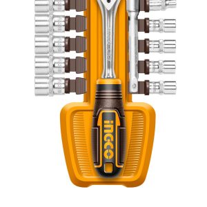 Bộ đầu tuýp và cần siết INGCO 12 chiếc 1/4 inch HKTS14122 - góc nhìn 3