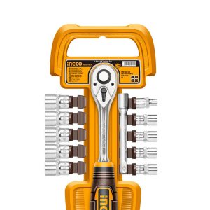 Bộ đầu tuýp và cần siết INGCO 12 chiếc 1/4 inch HKTS14122 - góc nhìn 2