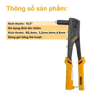 Kìm rút rivet 10 inch INGCO HRS108 - hình ảnh sản phẩm