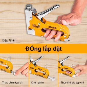 Kìm bấm ghim 3 trong 1 INGCO HSG1405 chung ghim Ghim U STS0210 và thẳng STS6110 - Đồ nghề, dụng cụ cầm tay, máy móc thiết bị
