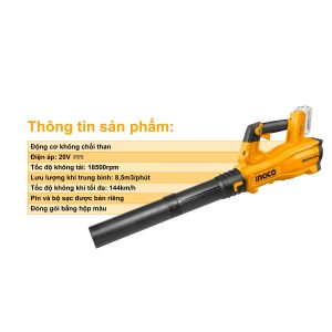 Máy thổi bụi dùng pin 20V INGCO CABLI20428 - hình ảnh sản phẩm
