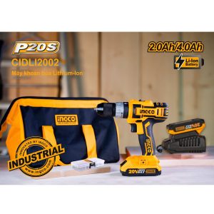 Máy khoan pin 20V ba chức năng có búa INGCO CIDLI2002 - Đồ nghề, dụng cụ cầm tay, máy móc thiết bị INGCO chính hãng, giá tốt