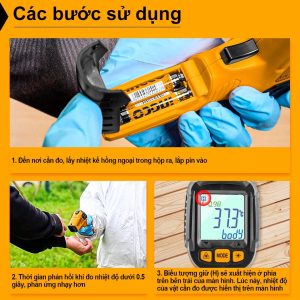Máy đo nhiệt độ hồng ngoại vật dụng và đo thân nhiệt INGCO HIT010381 - Đồ nghề, dụng cụ cầm tay, máy móc thiết bị INGCO chính