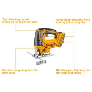 Thân máy cưa lọng INGCO CJSLI8501 pin 20V - góc nhìn 2
