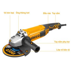 Máy mài góc INGCO D180 AG200018 2000W - Đồ nghề, dụng cụ cầm tay, máy móc thiết bị INGCO chính hãng, giá tốt - góc nhìn 2