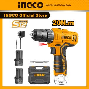 Khoan pin 12V giá rẻ ingco CDLI12208 me khoan 0,8-10mm lực siết 20NM khoan tường, siết vít, khoan gỗ, kim loại - Đồ nghề, dụn