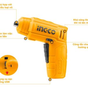 Máy siết vít dùng pin CSDLI0402 Ingco Pin Lithium 4V - Đồ nghề, dụng cụ cầm tay, máy móc thiết bị INGCO chính hãng, giá tốt