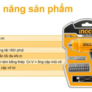 Máy siết vít dùng pin CSDLI0402 Ingco Pin Lithium 4V - Đồ nghề, dụng cụ cầm tay, máy móc thiết bị INGCO chính hãng, giá tốt