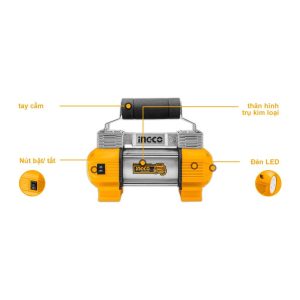 Máy bơm lốp xe mini 12V Ingco AAC2508 - Đồ nghề, dụng cụ cầm tay, máy móc thiết bị INGCO chính hãng, giá tốt - góc nhìn 5