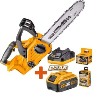 Máy cưa xích dùng pin INGCO CGSLI20128 không chổi than kèm bộ xích (không kèm pin và sạc) - Đồ nghề, dụng cụ cầm tay, máy móc