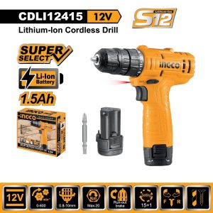 Máy khoan pin 12V giá rẻ INGCO CDLI12415 kèm 1 pin và sạc - Đồ nghề, dụng cụ cầm tay, máy móc thiết bị INGCO chính hãng, giá
