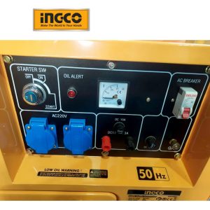 Máy phát điện 5kw chạy dầu INGCO GSE50001 100% dây đồng, 17L ắc quy 30AH không cần bảo dưỡng (đề điện) - Đồ nghề, dụng cụ cầm