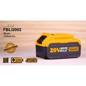 Pin Ingco 20V 4ah dung lượng cao 10 Cell FBLI2002 - Đồ nghề, dụng cụ cầm tay, máy móc thiết bị INGCO chính hãng, giá tốt - gó