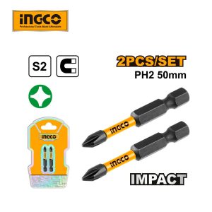 Bộ 2 mũi bắt vít bake thép cao cấp có nam châm INGCO SDBIM71PH250 - Đồ nghề, dụng cụ cầm tay, máy móc thiết bị INGCO chính hã