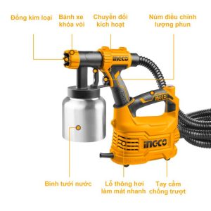 Máy phun sơn bình chứa thép 500W INGCO SPG5008-2 - Đồ nghề, dụng cụ cầm tay, máy móc thiết bị INGCO chính hãng, giá tốt - hìn