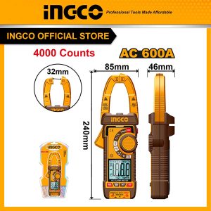 Ampe kìm AC kỹ thuật số Ingco DCM66001 600A - Đồ nghề, dụng cụ cầm tay, máy móc thiết bị INGCO chính hãng, giá tốt