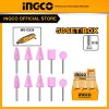 Bộ 10 đầu mài INGCO cho máy mài khuôn mini cốt 3mm AKB1012 - hình ảnh sản phẩm