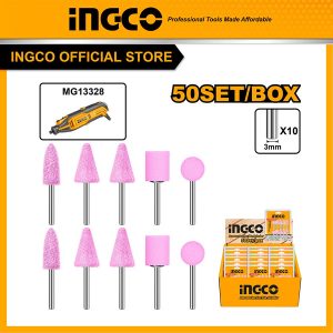 Bộ 10 đầu mài INGCO cho máy mài khuôn mini cốt 3mm AKB1012