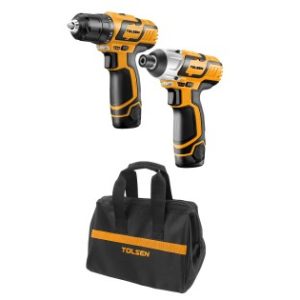 BỘ 2 MÁY KHOAN VÀ VẶN BULONG PIN 12V TOLSEN