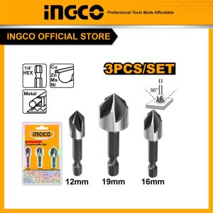 Bộ 3 mũi doa lỗ giấu vít INGCO DBCS0031 - Đồ nghề, dụng cụ cầm tay, máy móc thiết bị INGCO chính hãng, giá tốt