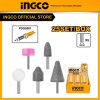 Bộ 5 đầu mài INGCO cho máy mài khuôn cốt 6mm AKB0502 - hình ảnh sản phẩm