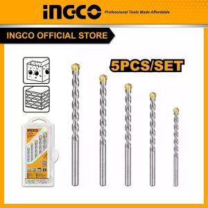 Bộ 5 mũi khoan bê tông đuôi trơn INGCO AKDB3055 - Đồ nghề, dụng cụ cầm tay, máy móc thiết bị INGCO chính hãng, giá tốt - hình