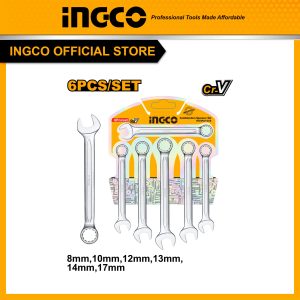 Bộ 6 cờ lê vòng 8 đến 17mm chất lượng cao INGCO HKSPA1068 - Đồ nghề, dụng cụ cầm tay, máy móc thiết bị INGCO chính hãng, giá tốt