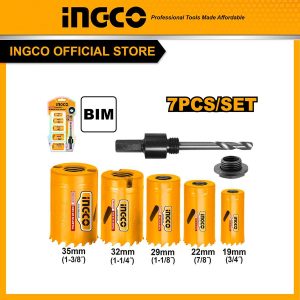 Bộ 7 chi tiết khoét gỗ lổ tròn INGCO AKH0071 - Đồ nghề, dụng cụ cầm tay, máy móc thiết bị INGCO chính hãng, giá tốt - hình ản