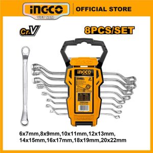 Bộ 8 cờ lê hai vòng 6 đến 22mm thép CrV INGCO HKSPA3088 - Đồ nghề, dụng cụ cầm tay, máy móc thiết bị INGCO chính hãng, giá tốt