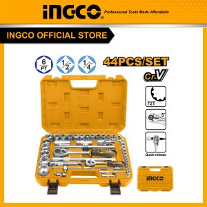 Bộ đầu tuýp 44 chi tiết 1/4 và 1/2 inch INGCO HKTS42441 - Đồ nghề, dụng cụ cầm tay, máy móc thiết bị INGCO chính hãng, giá tốt
