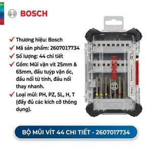 Bộ Vặn Vít Bosch 44 Món (2607017734) Chính Hãng | DIYhomedepot - hình ảnh sản phẩm