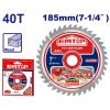 Đĩa cắt gỗ TCT 185mm 40 răng Emtop ETCT1185152 - hình ảnh sản phẩm