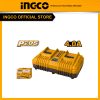 Đế sạc pin đôi 20V INGCO FCLI2034 dòng sạc 4A - Đồ nghề, dụng cụ cầm tay, máy móc thiết bị INGCO chính hãng, giá tốt - hình ả