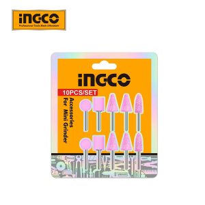Bộ 10 đầu mài INGCO cho máy mài khuôn mini cốt 3mm AKB1012 - góc nhìn 3