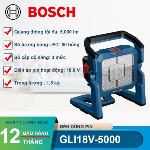 Đèn dùng pin 18V Bosch GLI18V-5000 (SOLO) - hình ảnh sản phẩm