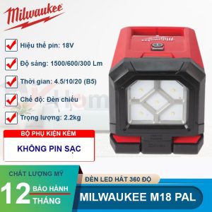 Đèn LED hắt 360 độ Milwaukee M18 PAL - hình ảnh sản phẩm