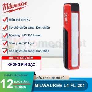 Đèn LED USB bỏ túi Milwaukee L4 FL-201 - hình ảnh sản phẩm