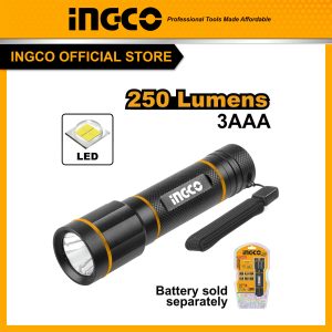 Đèn pin siêu sáng 250lm INGCO HFL013AAA58 dùng pin AAA - Đồ nghề, dụng cụ cầm tay, máy móc thiết bị INGCO chính hãng, giá tốt