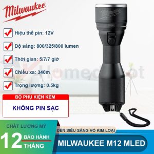 Đèn siêu sáng vỏ kim loại Milwaukee M12 MLED - hình ảnh sản phẩm