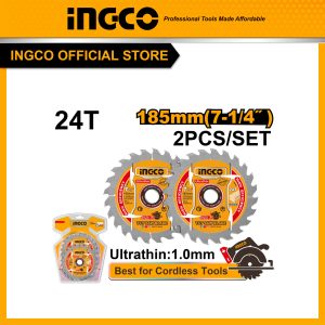 Lưỡi cưa INGCO TSB1853 TCT siêu mỏng 185mm 24T - Đồ nghề, dụng cụ cầm tay, máy móc thiết bị INGCO chính hãng, giá tốt - hình