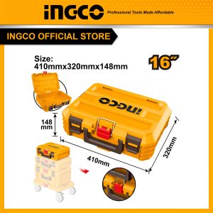 Hộp nhựa đựng dụng cụ 16 inch bền chắc chịu tải INGCO PBXS101 - Đồ nghề, dụng cụ cầm tay, máy móc thiết bị INGCO chính hãng