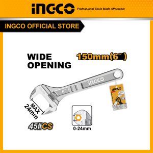 Mỏ lết 150mm (6") INGCO HADW131062 mở rộng 0-24mm - Đồ nghề, dụng cụ cầm tay, máy móc thiết bị INGCO chính hãng, giá tốt - hì