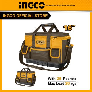 Giỏ đựng đồ nghề 16 inch INGCO HTBG10 đế nhựa 25 túi đựng to rộng nhiều ngăn - Đồ nghề, dụng cụ cầm tay, máy móc thiết bị INGCO chính hãng, giá tốt