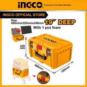 Hộp đựng dụng cụ đáy sâu 19 inch xếp chồng INGCO PBXS103 - Đồ nghề, dụng cụ cầm tay, máy móc thiết bị INGCO chính hãng, giá tốt