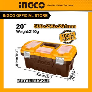 Hộp nhựa đựng công cụ PBX2002 20" khóa kim loại chắc bền - Đồ nghề, dụng cụ cầm tay, máy móc thiết bị INGCO chính hãng, giá tốt