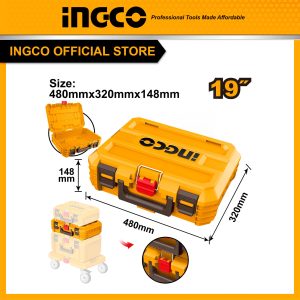 Hộp nhựa đựng dụng cụ 19 inch chịu tải 15kg INGCO PBXS102 - Đồ nghề, dụng cụ cầm tay, máy móc thiết bị INGCO chính hãng, giá tốt