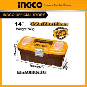Hộp đựng dụng cụ khóa kim loại 14" INGCO PBX1402 - hình ảnh sản phẩm