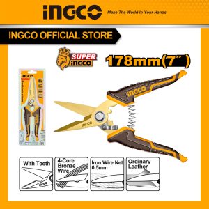 Kéo cắt dây điện inox cao cấp 178mm INGCO HES0187 - Đồ nghề, dụng cụ cầm tay, máy móc thiết bị INGCO chính hãng, giá tốt - hì
