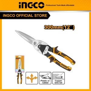 Kéo cắt tôn đầu thẳng dài 30cm thép cứng INGCO HTSN0112S - Đồ nghề, dụng cụ cầm tay, máy móc thiết bị INGCO chính hãng, giá t