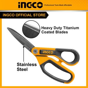 Kéo lưỡi dài Inox mạ Titan dài 210mm INGCO HSCRS812108 - hình ảnh sản phẩm